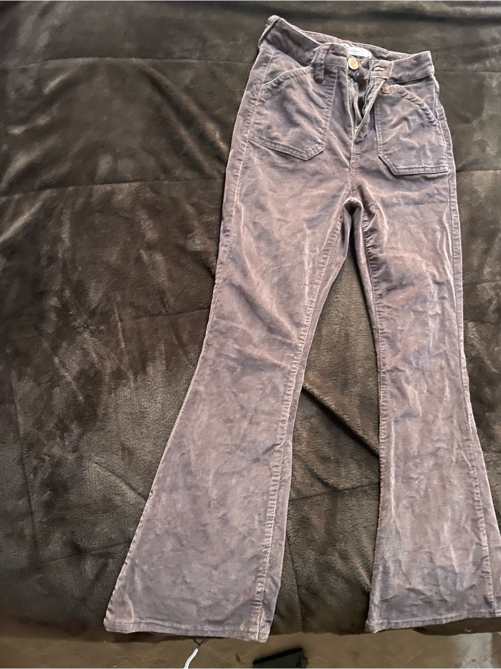 Women’s Flared Corduroy Jeans in Slate Blue